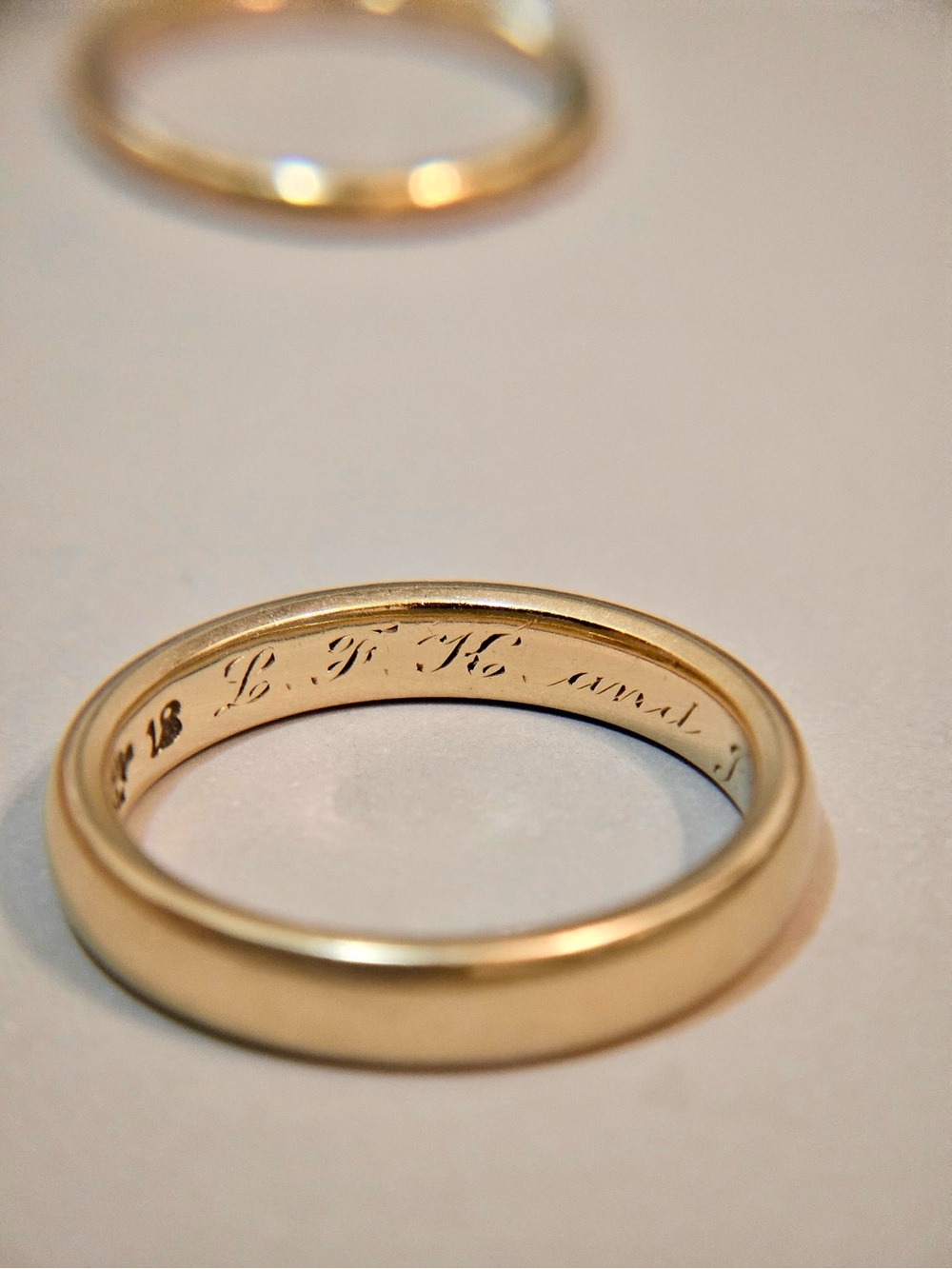 Antique Tiffany & Co. 18k Yellow Gold Wedding Band Ring 1900’s 6.5 Comfort Fit - Picture 4 of 13